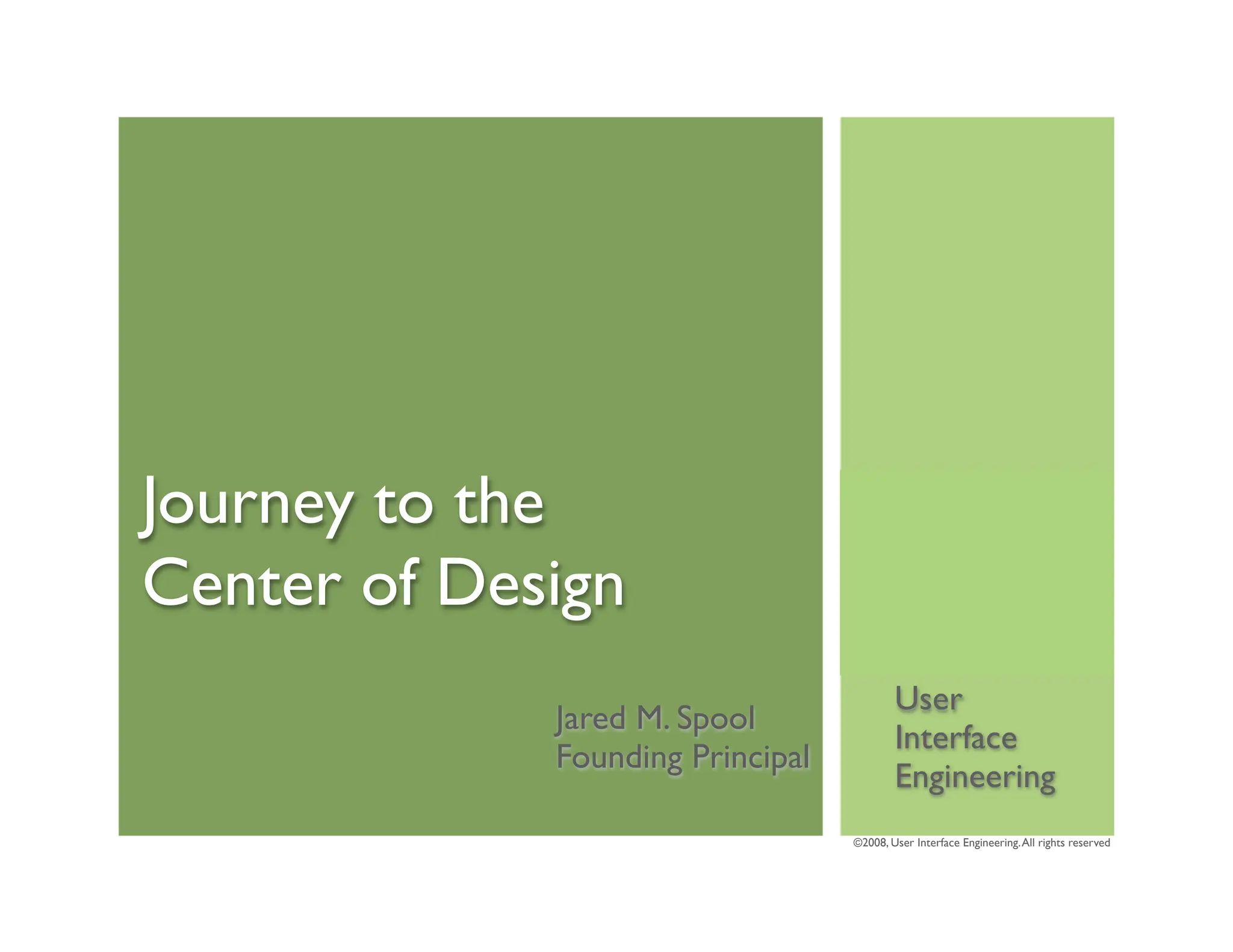 Journey To The Center Of Design
