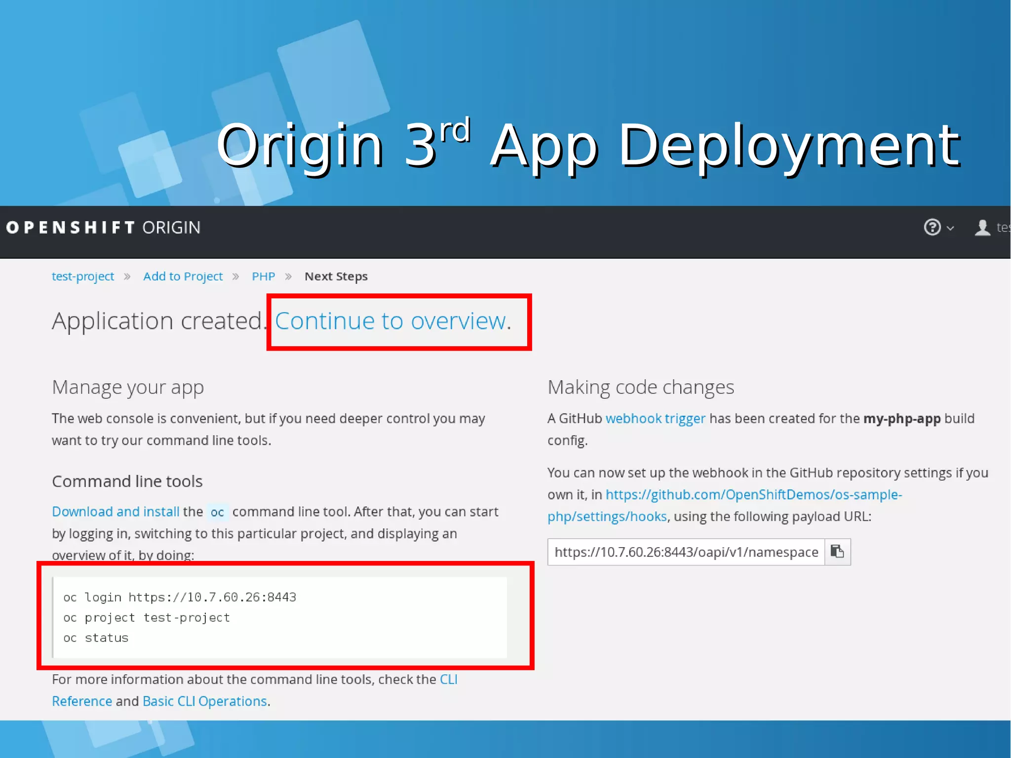 Origin 3Origin 3rdrd App DeploymentApp Deployment 