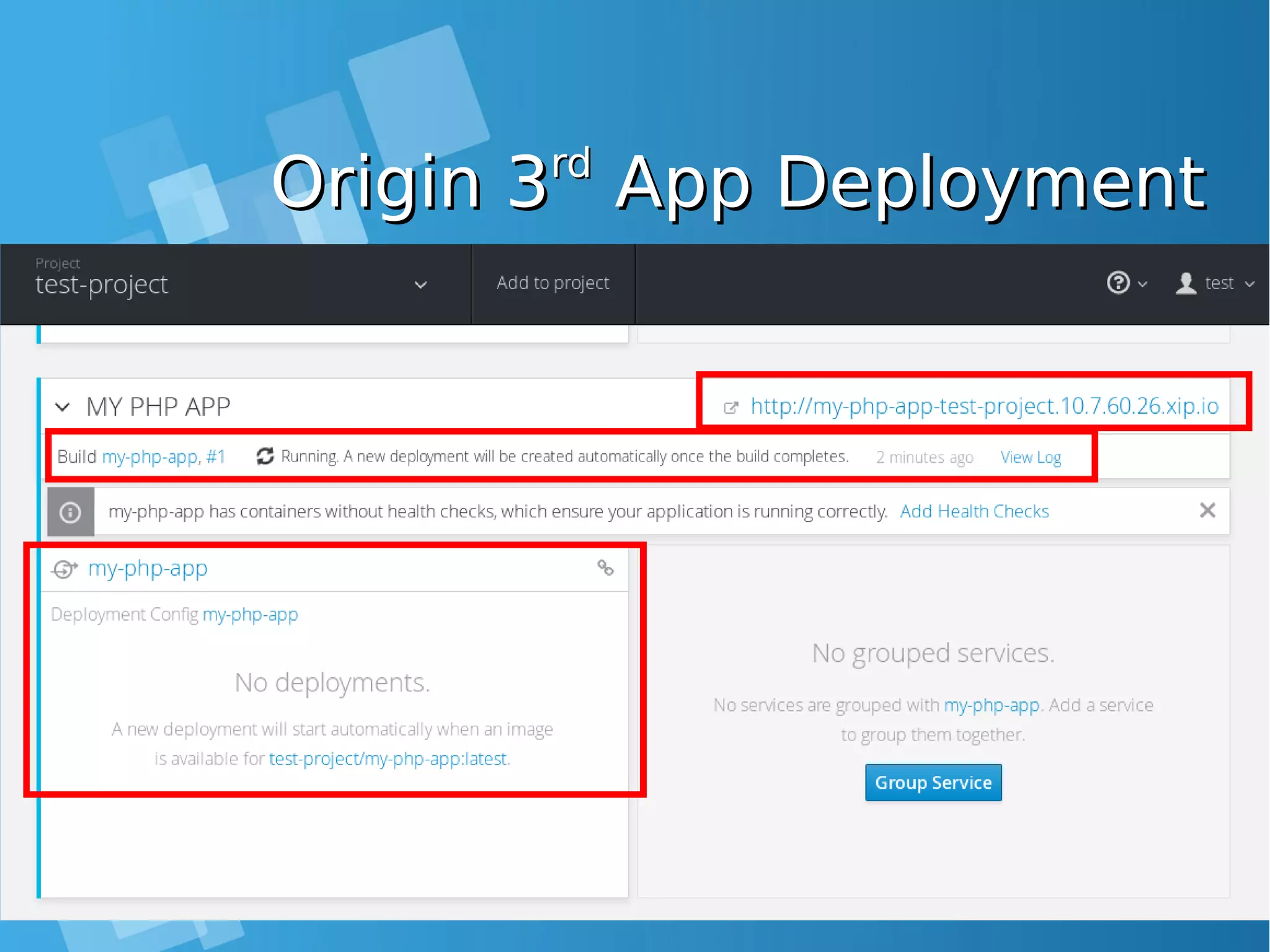Origin 3Origin 3rdrd App DeploymentApp Deployment 