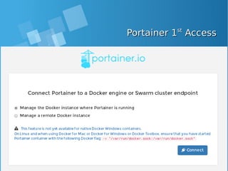 Portainer 1Portainer 1stst
AccessAccess
 