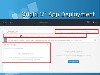 Origin 3Origin 3rdrd
App DeploymentApp Deployment
 