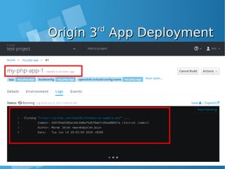 Origin 3Origin 3rdrd
App DeploymentApp Deployment
 