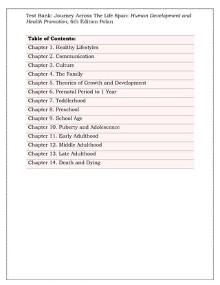 Journey Across The Life Span Human Development and Health Promotion ...