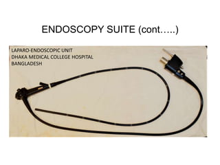 ENDOSCOPY SUITE (cont…..)
LAPARO-ENDOSCOPIC UNIT
DHAKA MEDICAL COLLEGE HOSPITAL
BANGLADESH
 