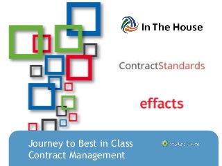 Journey to Best in Class
Contract Management
 