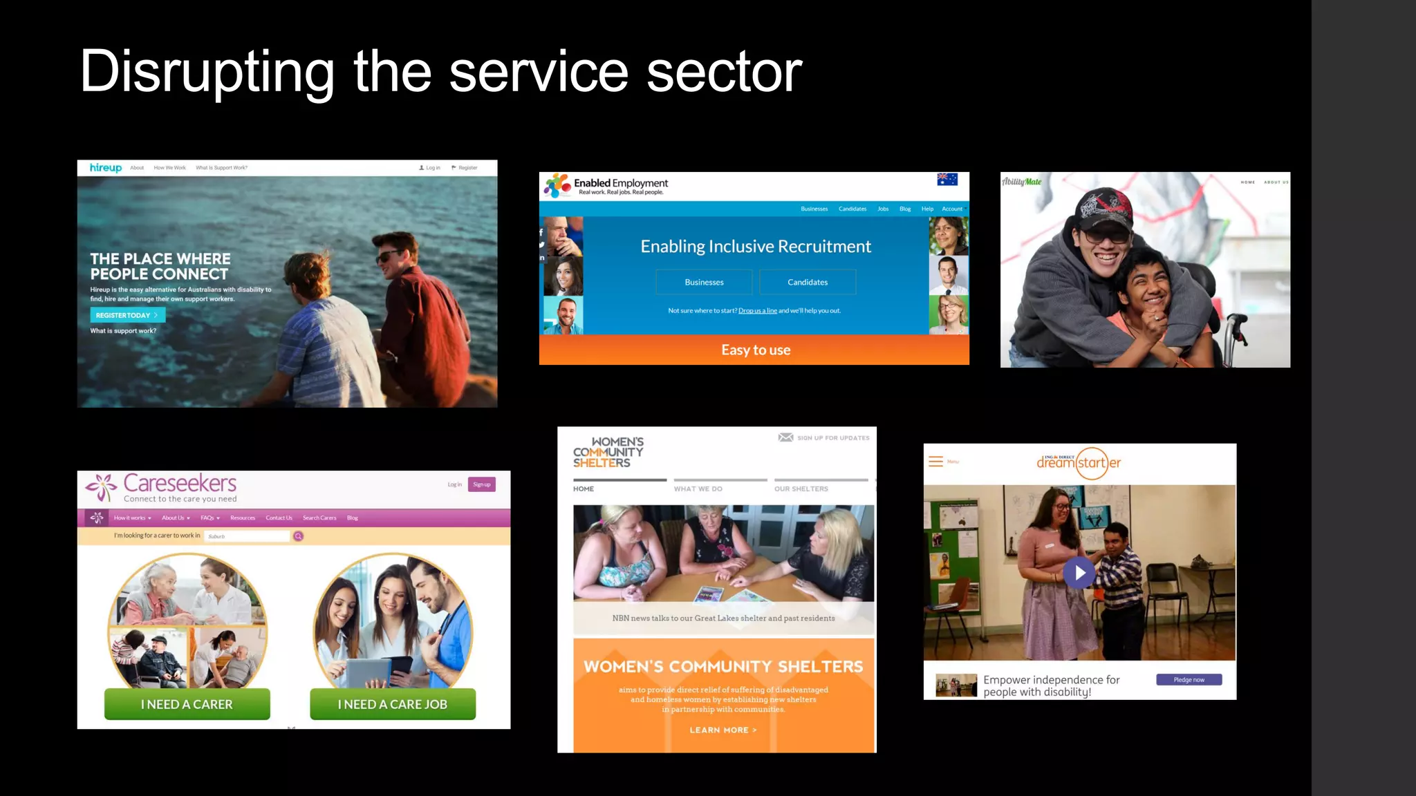 Disrupting the service sector
