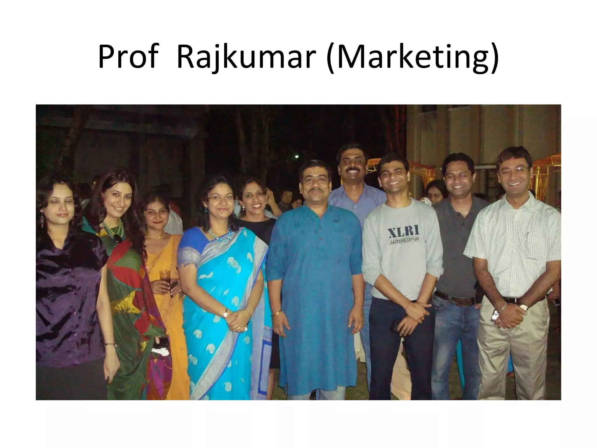 Prof  Rajkumar (Marketing) 