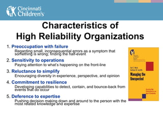 Inconsequental Error Dr. Stephen Muething - Can We Become High Reliability Healthcare ...
