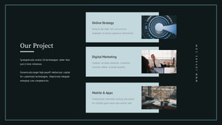 Online Strategy
Bring to the table win-win survival
strategies to ensure proactive domination.
Synergistically evolve 2.0 technologies rather than
just in time initiatives.
Dynamically target high-payoff intellectual capital
for customized technologies. Objectively integrate
emerging core competencies.
Our Project
WWW.JOVARE.COM
Digital Marketing
Globally incubate standards compliant
channels before scalable benefits.
Mobile & Apps
Predominate extensible testing procedures
for reliable good views new normal that.
 