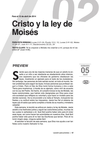 leccion joven: CRISTO Y LA LEY DE MOISÉS