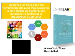 9
Utilizamos los ejercicios y las
herramientas del curso más popular de
la Universidad de Stanford, con
resultados ya contrastados
(DESIGNING YOUR LIFE)
A New York Times
Best Seller!
 