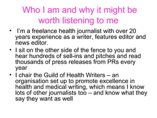 How to pitch to journalists | PPT