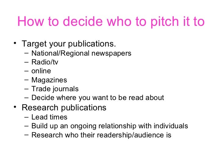 How to pitch to journalists