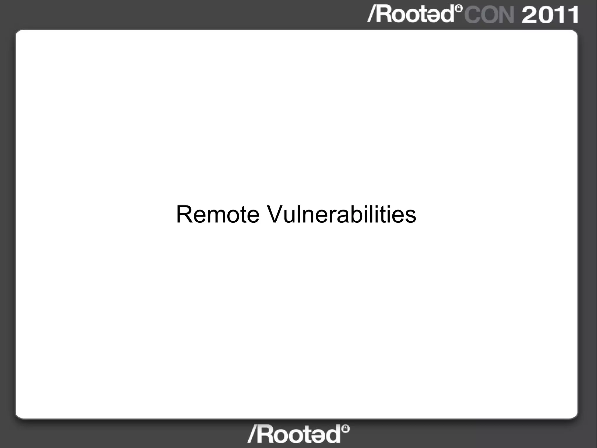 Remote Vulnerabilities 