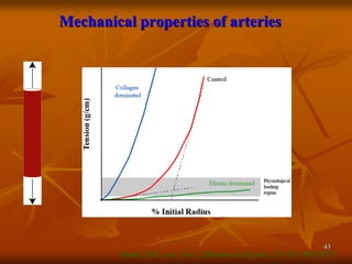 43
Mechanical properties of arteries
Roach, M.R. et al, Can. J. Biochem. & Physiol., 35: 181-190 (1957).
 