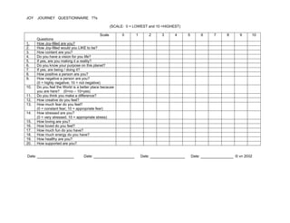 Joy List.pdf Joy journey-template | PDF