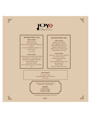 Joy business menu jan13