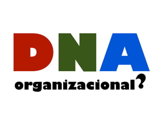 organizacional
DNA?
 