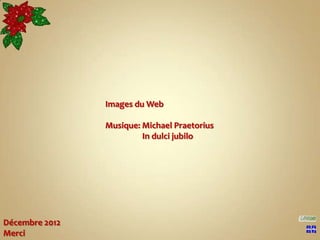 Images du Web

                Musique: Michael Praetorius
                         In dulci jubilo




Décembre 2012
Merci
 