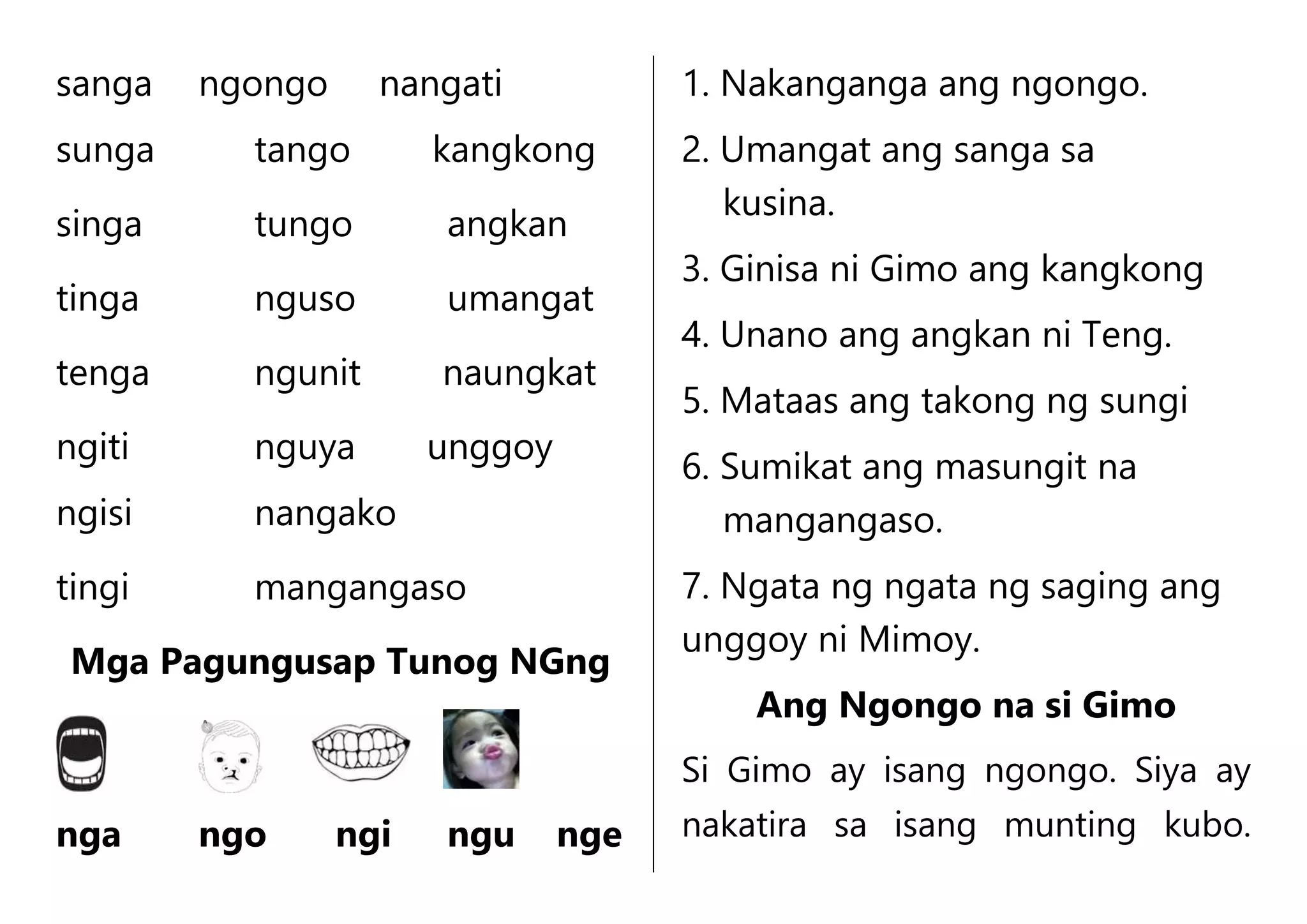 Sango Language Writing Examples FILIPINO READING MATERIAL FINAL.docx