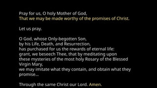 Joyful Mysteries of the Holy Rosary (guide with images) | PPTX