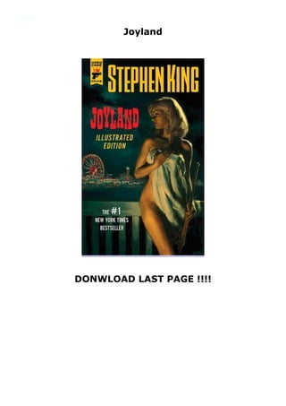 Joyland
DONWLOAD LAST PAGE !!!!
Joyland Get Now https://booksdownloadnow11.blogspot.com/?book=1783295325
 