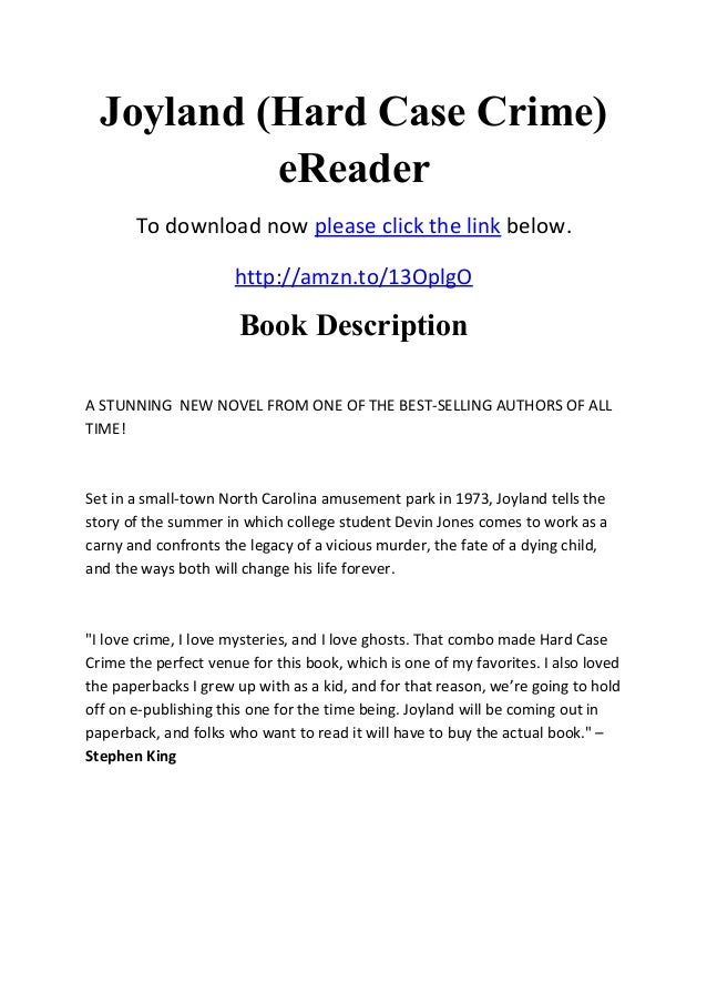 Joyland (hard case crime) eReader