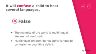 Multiple Languages Confusion Joy Penard Multilingualism Myths & Realities CPLOL slideshare | PDF