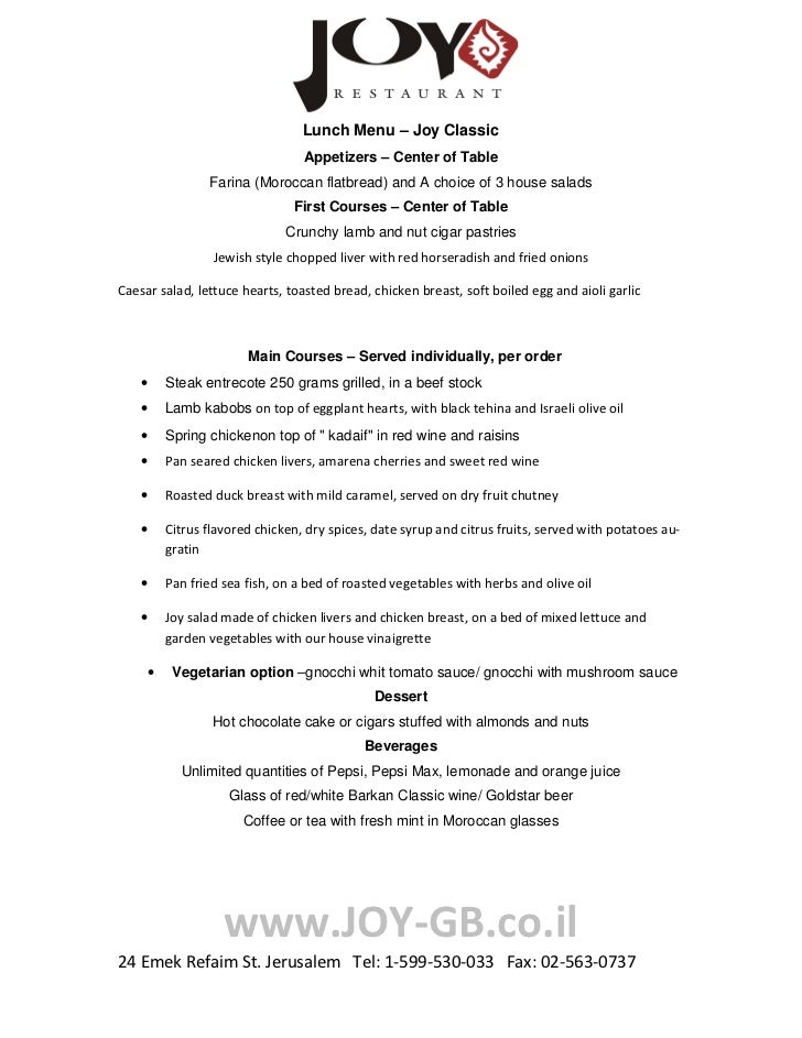 Joy Private Events Eng March12