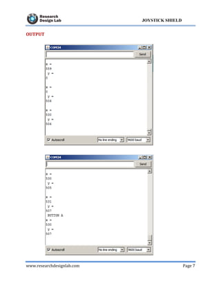 www.researchdesignlab.com Page 7
JOYSTICK SHIELD
OUTPUT
 