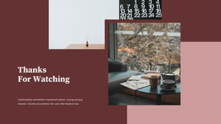 Collaboratively administrate empowered markets via plug and play
networks. Dynamic procrastinate B2C users after installed base.
Thanks
For Watching
 