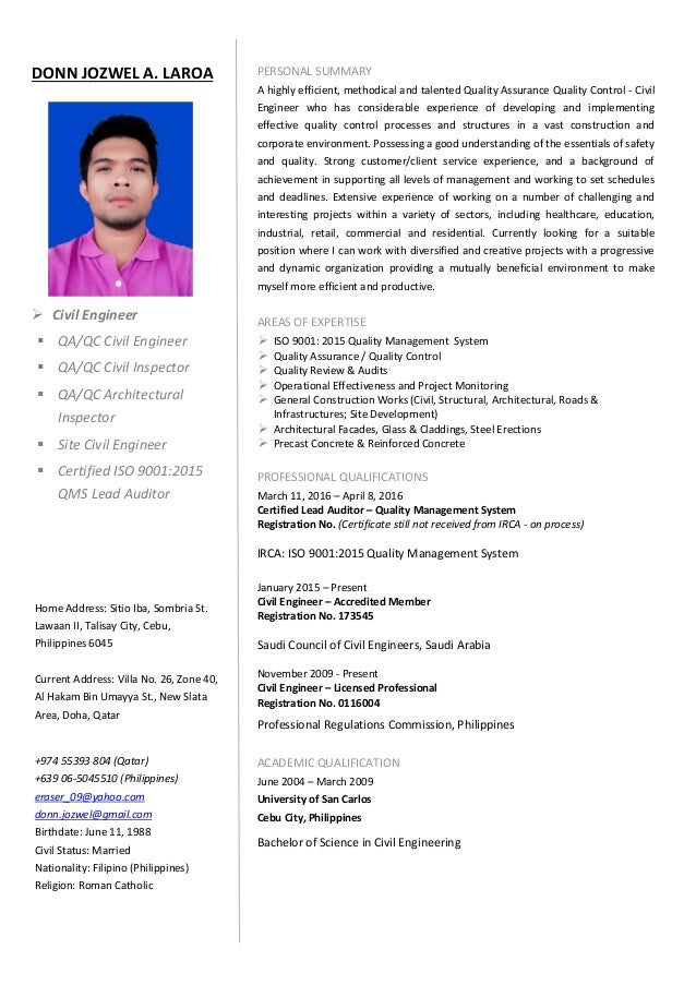 updated cv as of may 6 2016 quality cv
