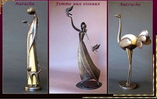 Autruche Femme aux oiseaux Natacha 