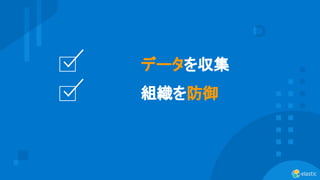 20
データを収集
組織を防御
 