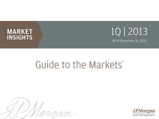 1Q | 2013
                 As of December 31, 2012




                       ®
Guide to the Markets
 