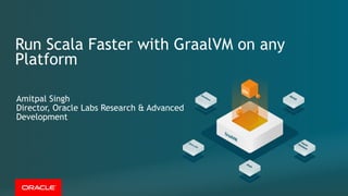 Run Scala Faster with GraalVM on any
Platform
Amitpal Singh
Director, Oracle Labs Research & Advanced
Development
 