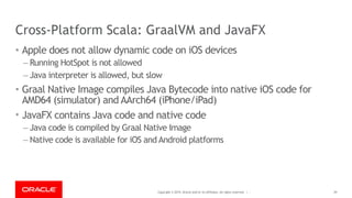 Copyright © 2019, Oracle and/or its affiliates. All rights reserved. | -
Cross-Platform Scala: GraalVM and JavaFX
• Apple ...