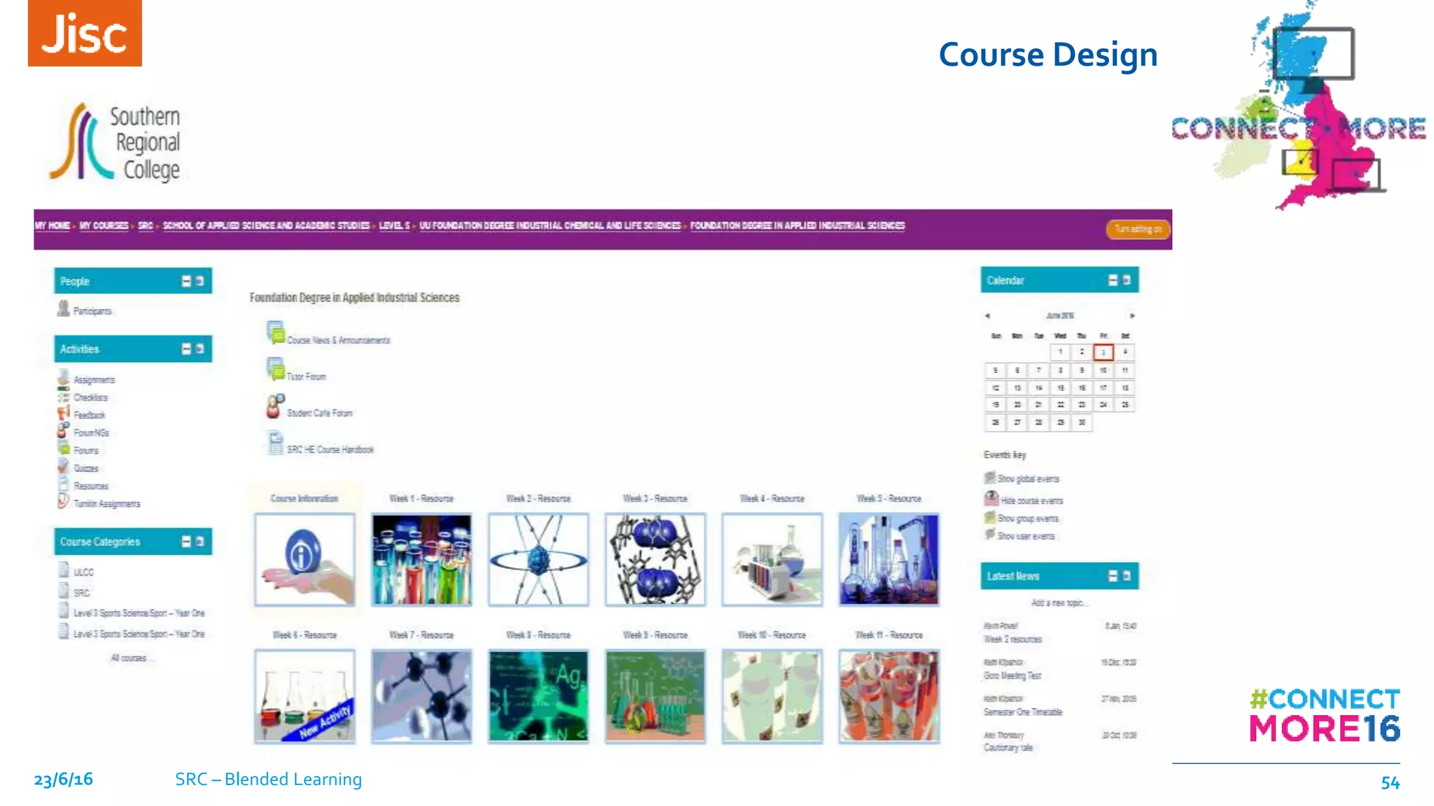 Course Design
23/6/16 SRC – Blended Learning 54
 