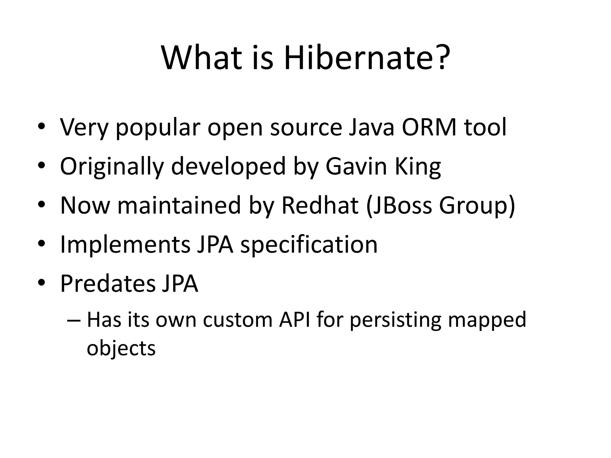 JPA and Hibernate