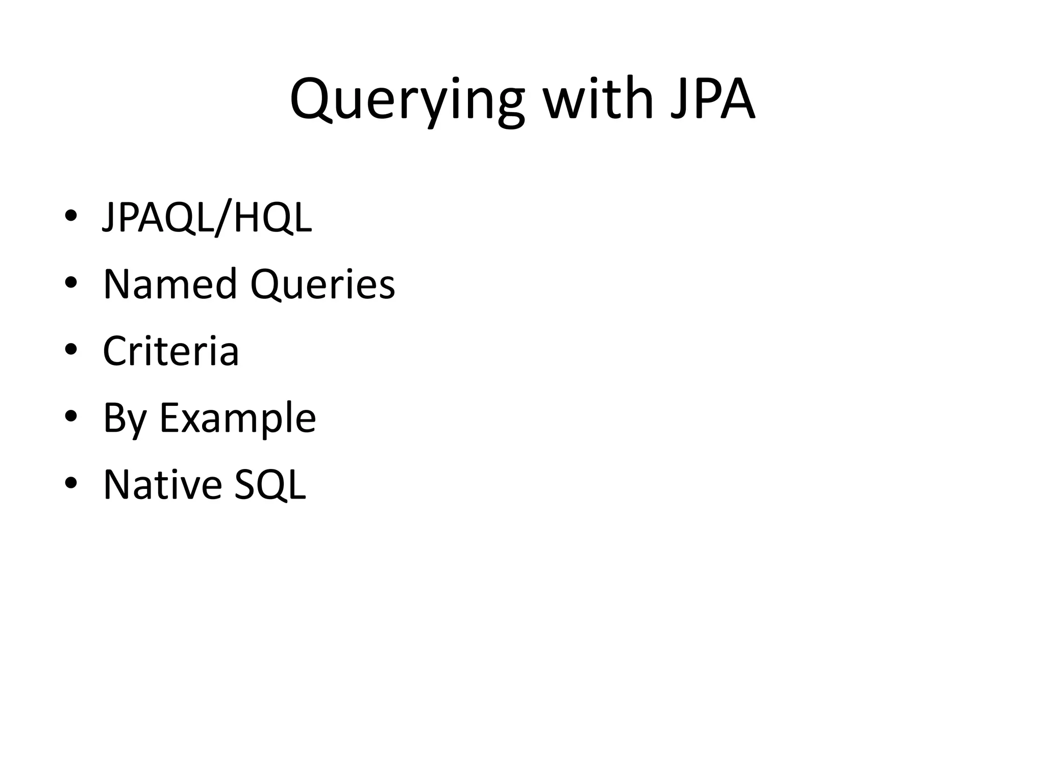 JPA and Hibernate