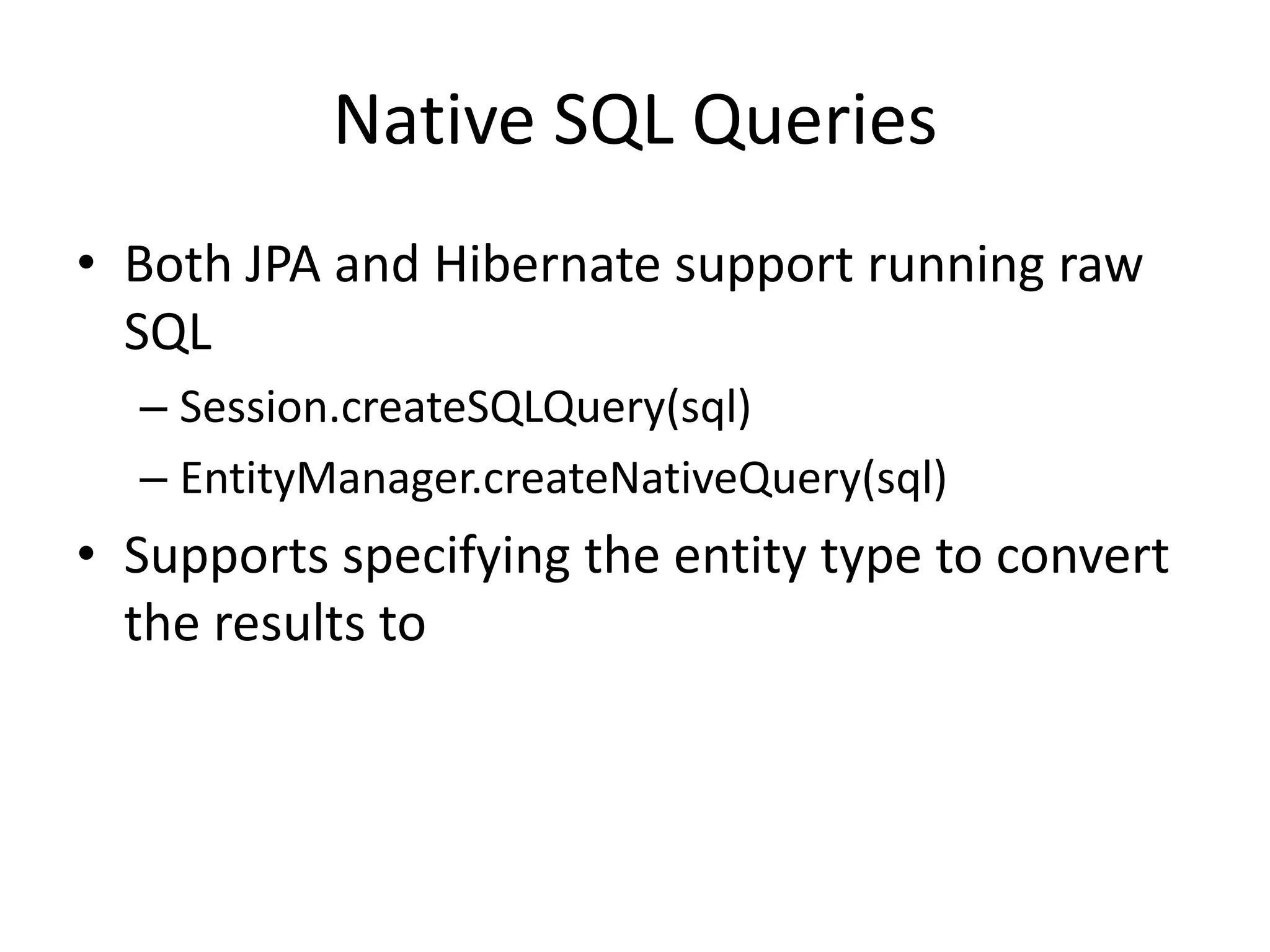 JPA and Hibernate
