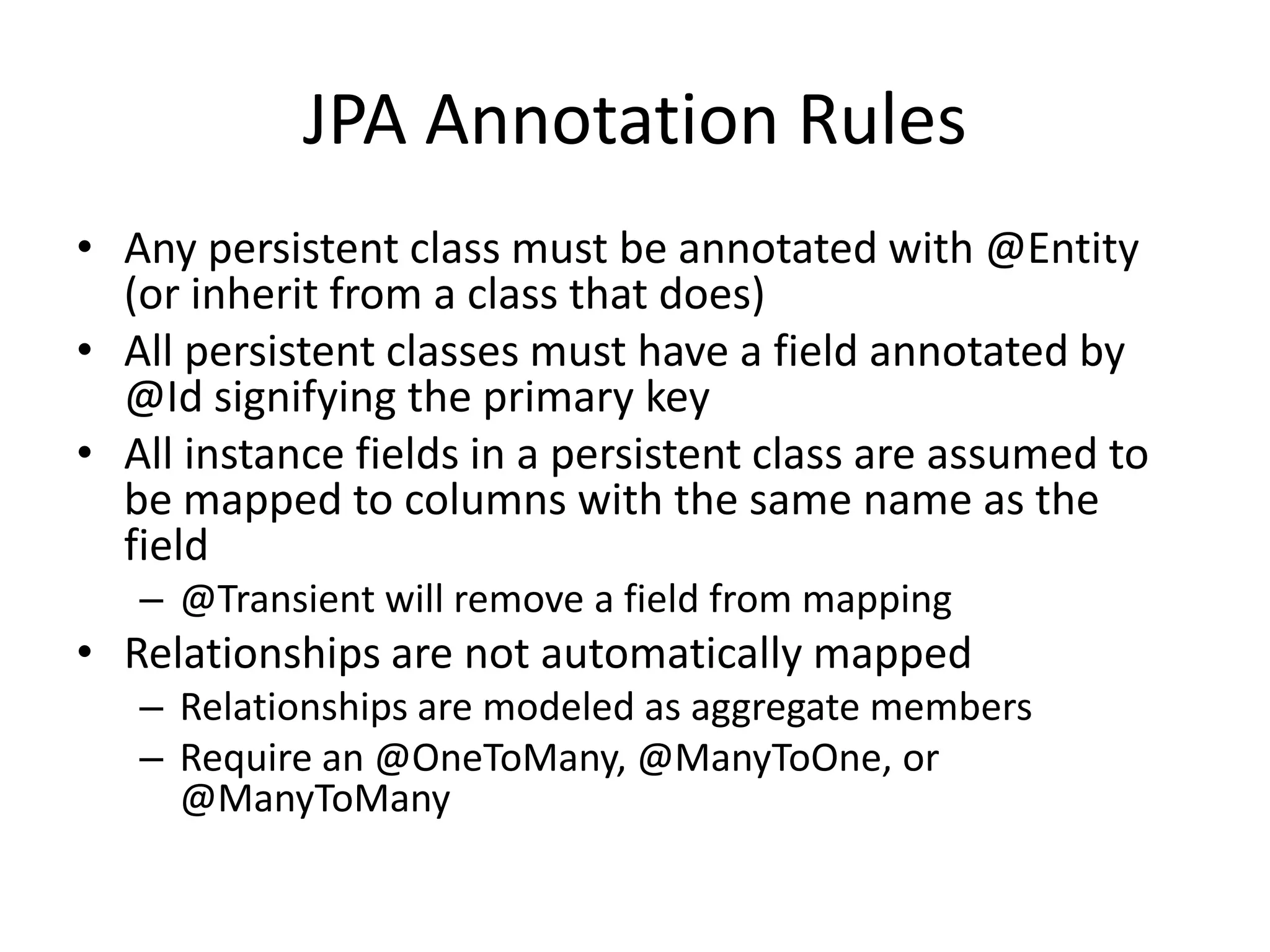 JPA and Hibernate