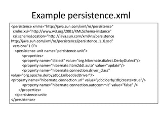 JPA and Hibernate