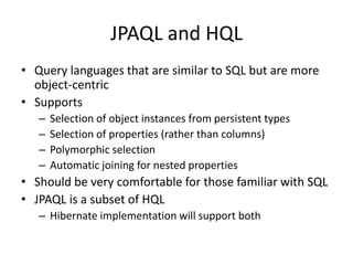 JPA and Hibernate