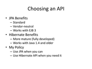 JPA and Hibernate
