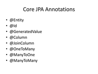 JPA and Hibernate