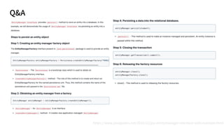Q&A
https://www.javaguides.net/2018/12/jpa-entitymanager-interface-with-example.html
 