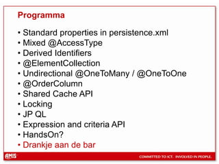 Programma Standard properties in persistence.xml