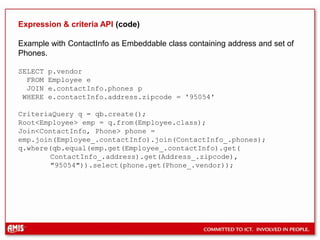Be aware: @Access(PROPERTY):- validation/conversion logic in accessor methods is executed!- exceptions are catched and wrapped in PersistenceException, which is thrown. Transactions are marked for rollback.