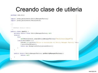 Creando clase de utileria
 